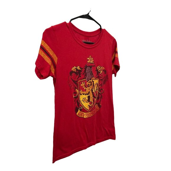Harry Potter Gryffindor Red Gold Graphic Fitted T-Shirt Sz L - Picture 3 of 7